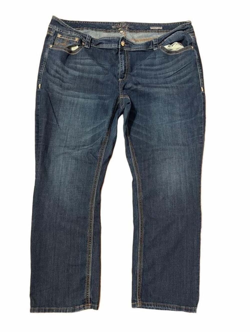 Melissa McCarthy Sense 2 Classic Straight Leg Denim Jeans Dark Wash Size 28